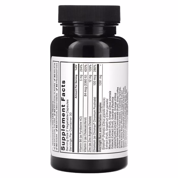 Force Factor, LeanFire PM, Nighttime Fat Burner, 60 Vegetable Capsules - Image 2