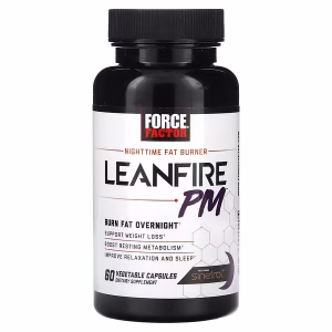 Force Factor, LeanFire PM, Nighttime Fat Burner, 60 Vegetable Capsules