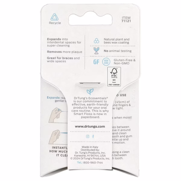 Dr. Tung's, Smart Floss®, Natural Cardamom, 30 yd (27 m) - Image 2