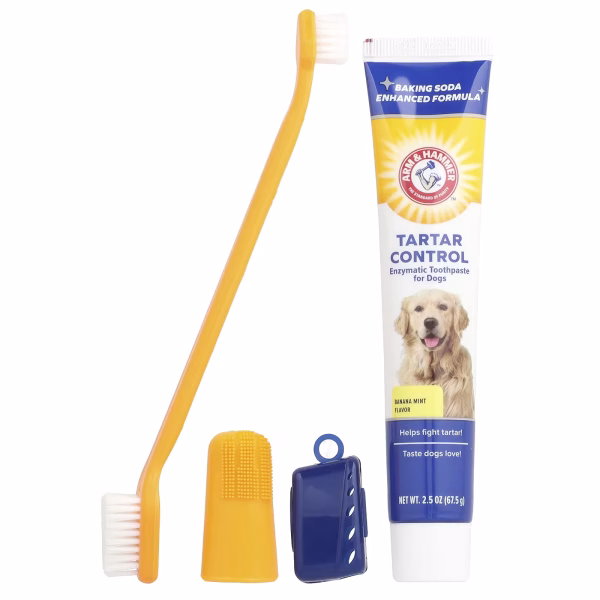 Arm & Hammer, Tartar Control, Dental Kit For Dogs, Banana Mint, 4 Piece Kit - Image 3