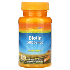 Thompson, Biotin, 5,000 mcg, 60 Vegetarian Capsules