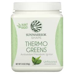 Sunwarrior, Shape, Thermo Greens, Unflavored, 7.4 oz (210 g) - Image 3