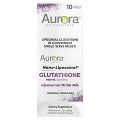 Aurora Nutrascience, Nano-Liposomal®, Glutathione, Liposomal Drink Mix, 750 mg , 10 Packets, 0.32 oz (9 g) Each