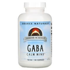Source Naturals, Serene Science®, GABA, 750 mg, 180 Capsules