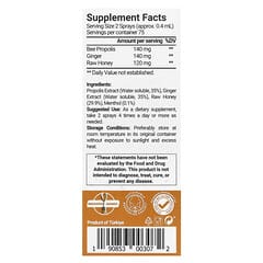 Bee&You, Propolis Ginger Throat Spray, 1 fl oz (30 ml) - Image 5