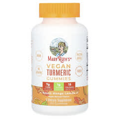 MaryRuth's, Vegan Turmeric Gummies, Peach Mango Lemon, 250 mg, 120 Gummies (62.5 mg per Gummy)