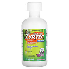 Zyrtec, Children's Allergy, Relief Syrup, 2+ Years, Grape, 5 mg, 4 fl oz (118 ml) - Image 3
