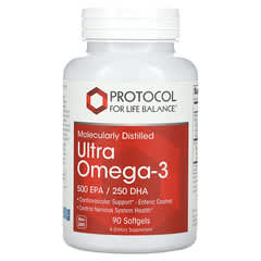 Protocol for Life Balance, Ultra Omega-3, 500 EPA / 250 DHA, 90 Softgels