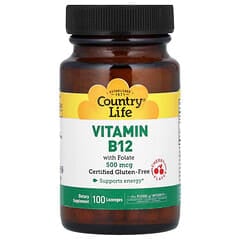 Country Life, Vitamin B12 with Folate, Cherry, 100 Lozenges - Image 3